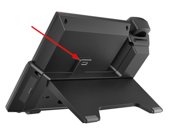 USB-Buchse auf der Rückseite des Fanvil X7A