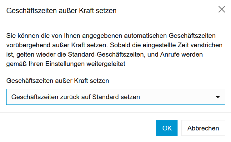 Gechäftszeiten außer Kraft setzen (3)
